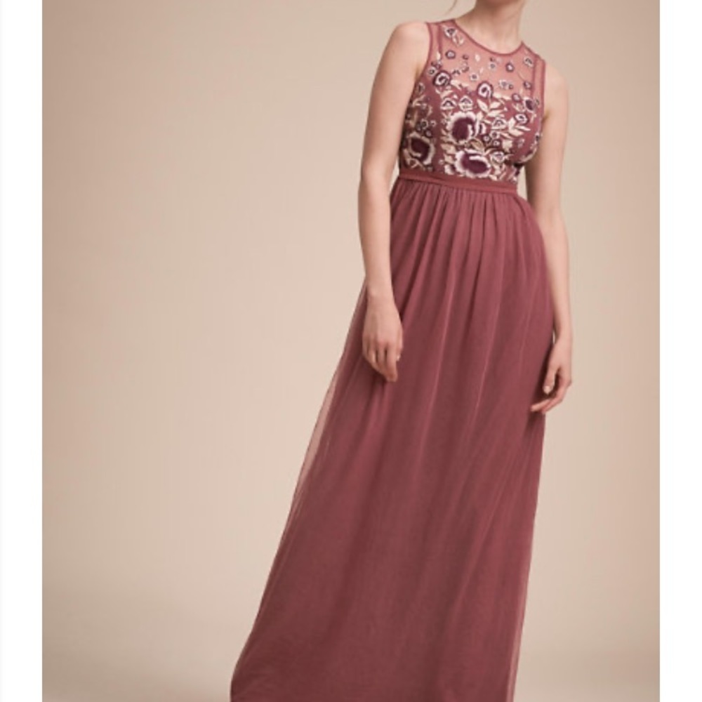 BHLDN BALDWIN DRESS- SIZE 4 In Berry Color - Picture 1 of 2